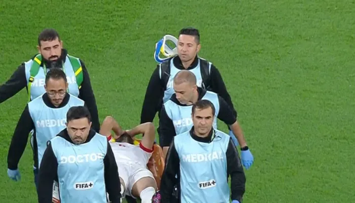 أول تعليق من يزن النعيمات بعد إصابته في مباراة الأردن والعراق بـ كأس العرب