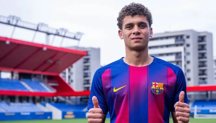 "لا أستطيع الانتظار".. أول تعليق من حمزة عبد الكريم بعد انضمامه إلى برشلونة رسميًا