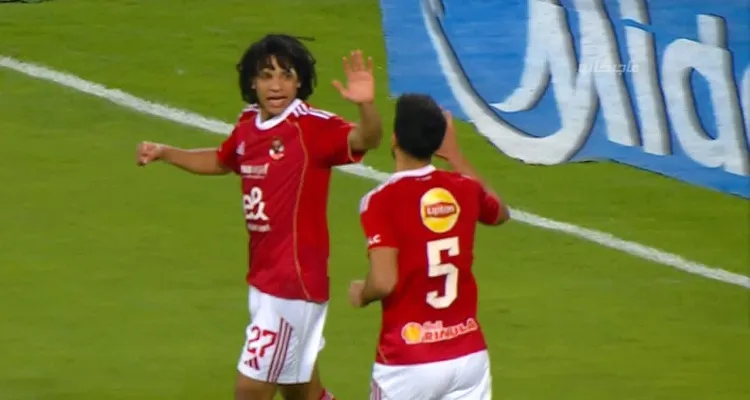 مروان عثمان يسجل هدف تعادل الأهلي الثاني أمام الترجي