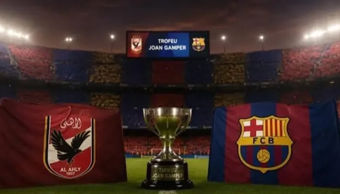 موعد وتوقيت مباراة الأهلي وبرشلونة في كأس خوان جامبر