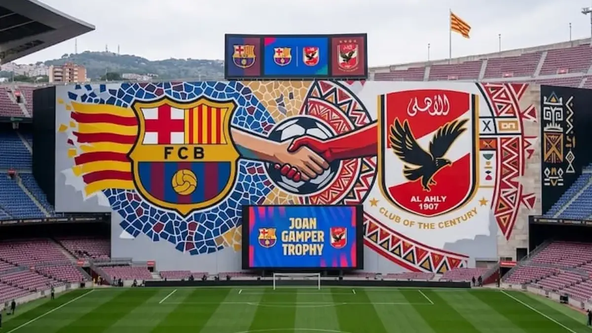 موعد والقناة الناقلة لمباراة الأهلي وبرشلونة في كأس خوان جامبر